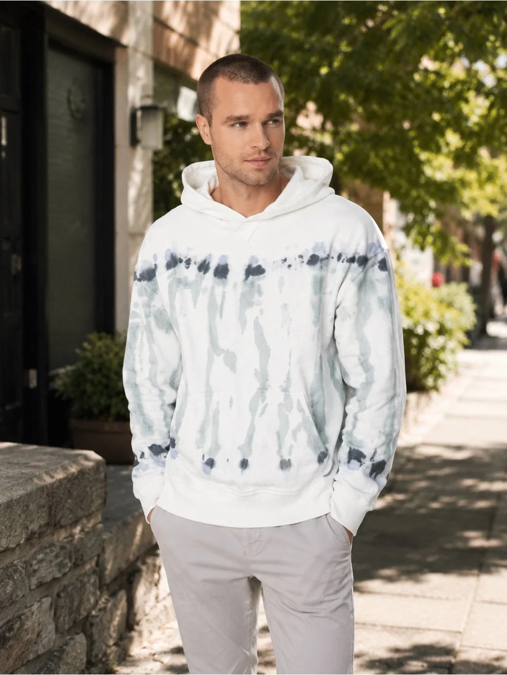 BlankNYC Hoodie Tie Dye Bolt From The Blue Sweatshirt